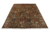 5x8 Light Brown and Multicolor Turkish Tribal Rug