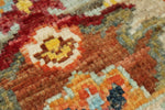 4x6 Ivory and Multicolor Turkish Tribal Rug