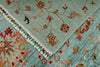 6x8 Light Blue and Multicolor Turkish Tribal Rug