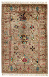 3x5 Camel and Multicolor Turkish Tribal Rug