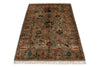 3x5 Camel and Multicolor Turkish Tribal Rug