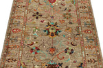 3x5 Camel and Multicolor Turkish Tribal Rug