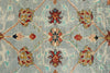 4x5 Light Blue and Multicolor Turkish Tribal Rug