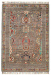 3x4 Brown and Multicolor Turkish Tribal Rug