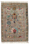 3x4 Brown and Multicolor Turkish Tribal Rug