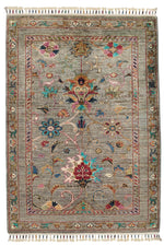 3x4 Brown and Multicolor Turkish Tribal Rug