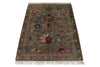 3x4 Brown and Multicolor Turkish Tribal Rug