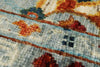 3x4 Blue and Multicolor Turkish Tribal Rug