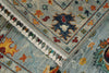 3x4 Blue and Multicolor Turkish Tribal Rug