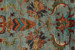 3x4 Light Blue and Multicolor Turkish Tribal Rug