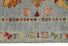 3x4 Light Gray and Multicolor Turkish Tribal Rug