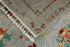 3x4 Light Gray and Multicolor Turkish Tribal Rug