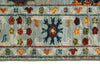 3x4 Light Blue and Multicolor Turkish Tribal Rug