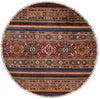 6x6 Multicolor and Brown Tribal Rug