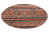 6x6 Multicolor and Brown Tribal Rug