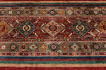 6x6 Multicolor and Brown Tribal Rug