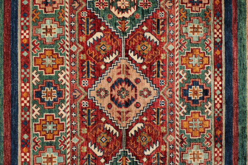 6x6 Multicolor and Brown Tribal Rug