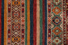 6x6 Multicolor and Brown Tribal Rug