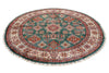 6x6 Green and Red Kazak Tribal Rug