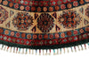 6x6 Green and Red Kazak Tribal Rug