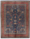 9x12 Navy and Red Turkish Anatolian Persian Rug