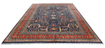 9x12 Navy and Red Turkish Anatolian Persian Rug