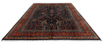 9x12 Navy and Red Turkish Anatolian Persian Rug