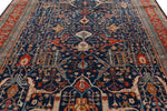 9x12 Navy and Red Turkish Anatolian Persian Rug