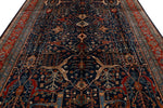 9x12 Navy and Red Turkish Anatolian Persian Rug