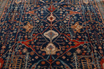 9x12 Navy and Red Turkish Anatolian Persian Rug