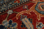 9x12 Navy and Red Turkish Anatolian Persian Rug