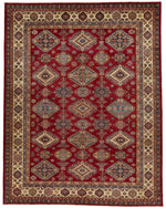 10x13 Red and Multicolor Kazak Tribal Rug