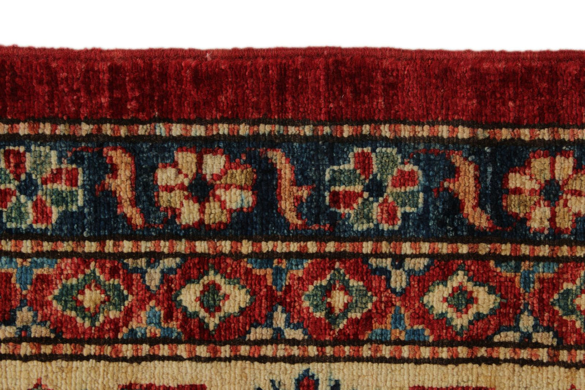 10x13 Red and Multicolor Kazak Tribal Rug