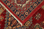 10x13 Red and Multicolor Kazak Tribal Rug