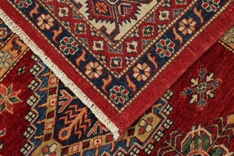 10x13 Red and Multicolor Kazak Tribal Rug