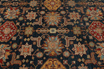 10x13 Navy and Ivory Kazak Tribal Rug