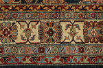 10x13 Navy and Ivory Kazak Tribal Rug