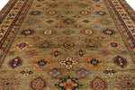 10x13 Camel and Ivory Kazak Tribal Rug