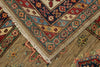 10x13 Camel and Ivory Kazak Tribal Rug