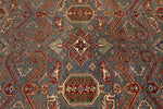 10x13 Gray and Ivory Kazak Tribal Rug