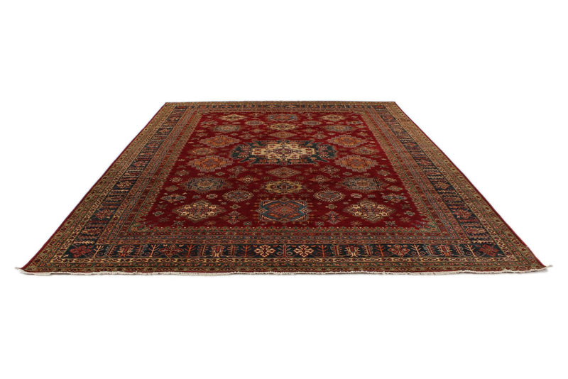 10x13 Red and Multicolor Kazak Tribal Rug