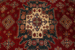 10x13 Red and Multicolor Kazak Tribal Rug