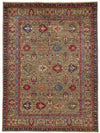 10x13 Light Brown and Multicolor Kazak Tribal Rug