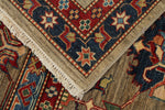 10x13 Light Brown and Multicolor Kazak Tribal Rug