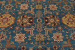 10x13 Blue and Red Kazak Tribal Rug