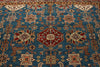 10x13 Blue and Red Kazak Tribal Rug