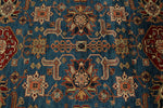 10x13 Blue and Red Kazak Tribal Rug
