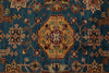 10x13 Blue and Red Kazak Tribal Rug