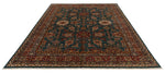 8x9 Green and Multicolor Kazak Tribal Rug