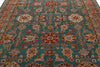 8x9 Green and Multicolor Kazak Tribal Rug